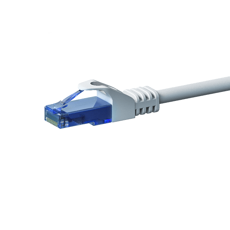 UTP CAT6a patchkabel 1m wit - 100% koper
