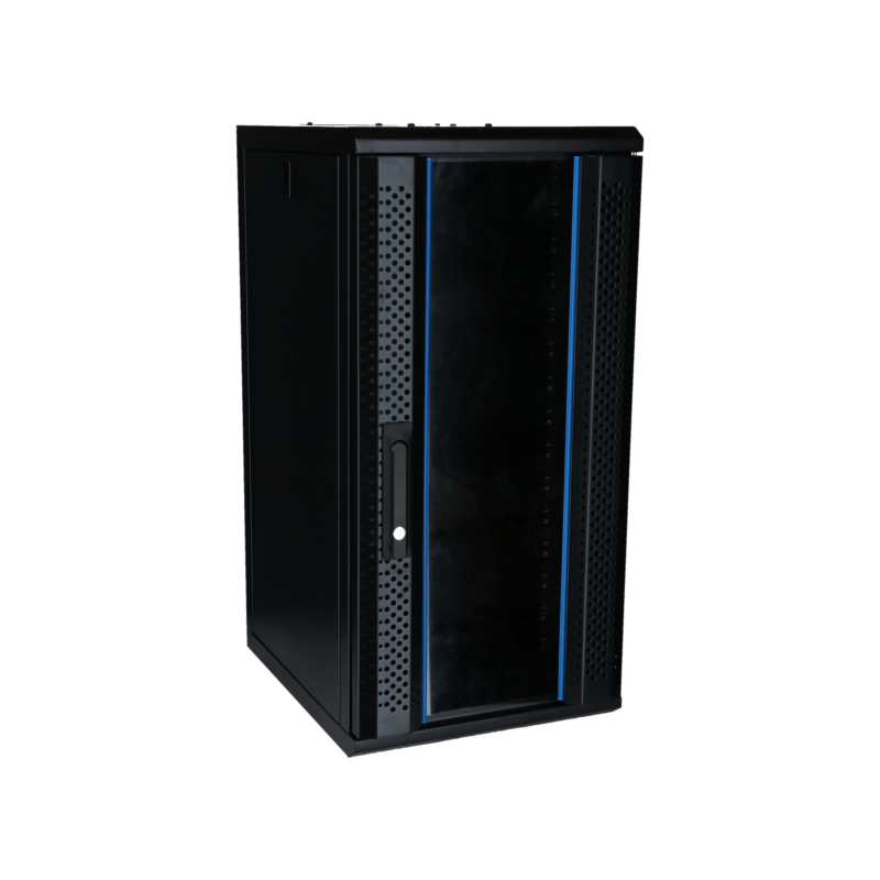 10 inch 15U serverkast met glazen deur 370x450x752mm (BxDxH)