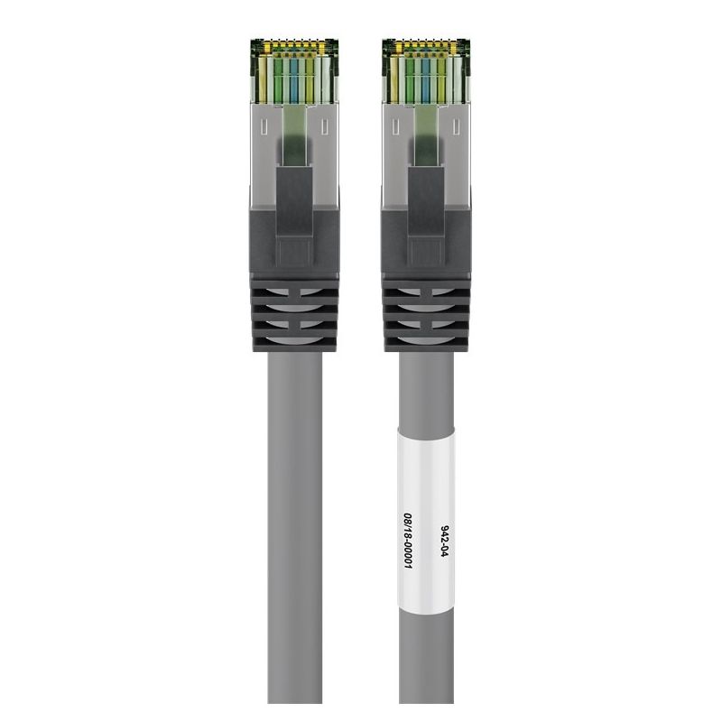 Cat8 S/FTP (PIMF) patchkabel 1m grijs