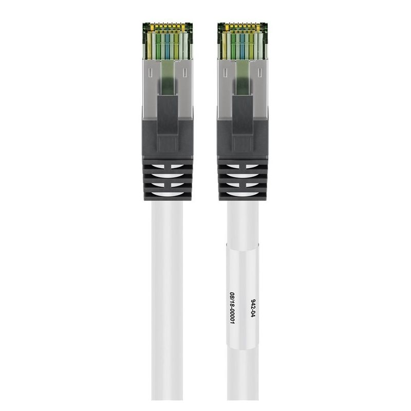 Cat8 S/FTP (PIMF) patchkabel 5m wit