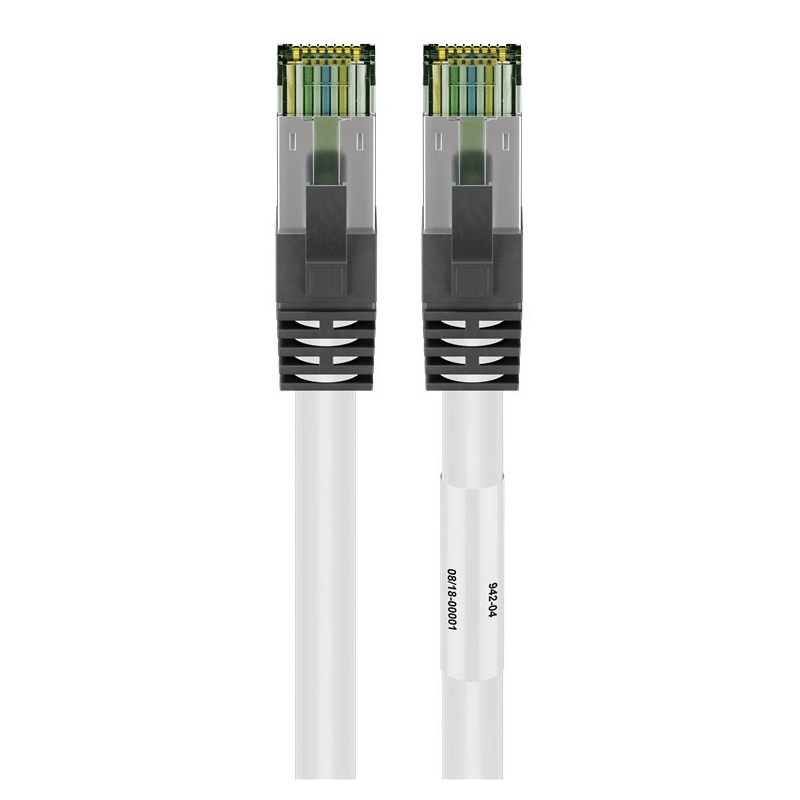 Cat8 S/FTP (PIMF) patchkabel 5m wit