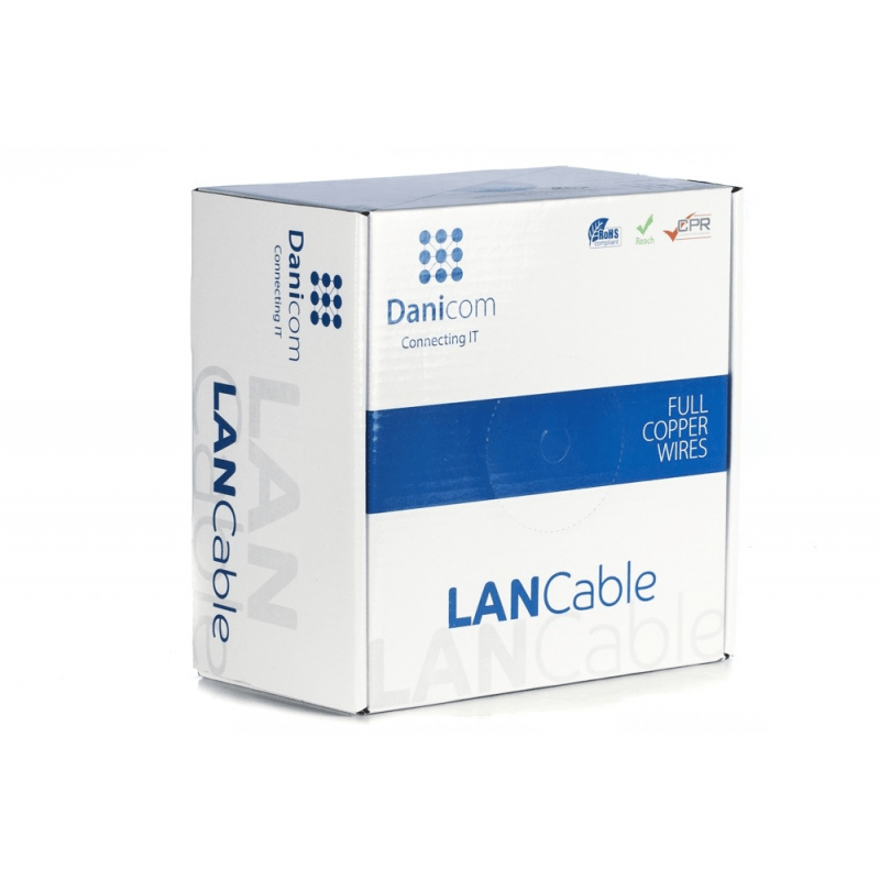 DANICOM CAT6 FTP 100m kabel op rol stug -  LSZH (Eca)