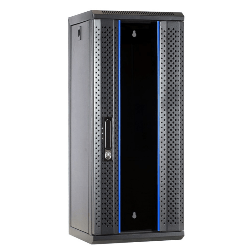 10 inch 15U serverkast met glazen deur 370x450x752mm (BxDxH)